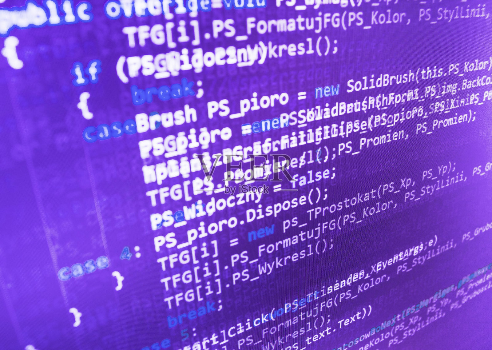 软件开发人员编程代码在计算机上照片摄影
